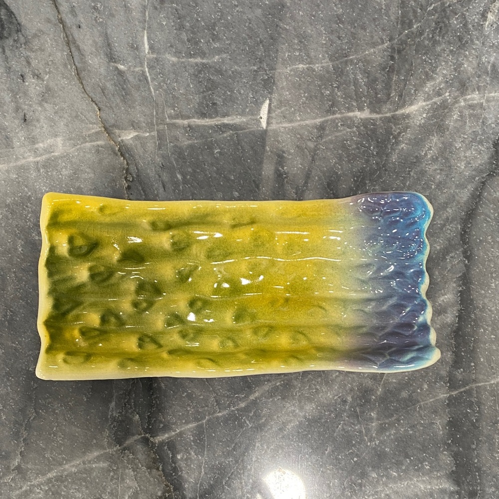 Beautiful Vintage Asparagas Ceramic Serving Tray from the 1950’s. Marked USA.